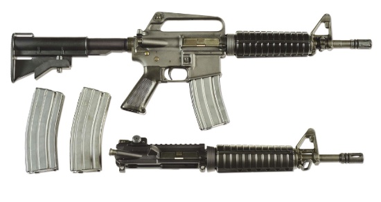 (N) BEAUTIFUL ORIGINAL COLT M16A1 MACHINE GUN IN COMMANDO CONFIGURATION WITH SPARE UPPER ASSEMBLY (F