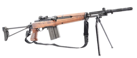 (N) FANTASTIC UNFIRED SPRINGFIELD ARMORY INC. REGISTERED FOLDING STOCK BERETTA BM-59 (M-14) MACHINE