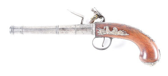 (A) LOWE QUEEN ANNE STYLE PISTOL, MADE CIRCA 1800.
