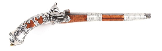 (A) VERY FINE CAUCASIAN MIQUELET LOCK PISTOL.