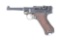 (C) PERSIAN CONTRACT P08 9MM SEMI-AUTOMATIC PISTOL WITH HOLSTER.