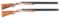 (M) CASED PAIR OF CHARLES BOSWELL PENDRAGON 20 BORE OVER UNDER SHOTGUNS.