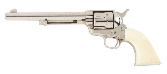 (M) COLT CENTENNIAL .44-40 SINGLE ACTION ARMY WITH IVORY GRIPS.