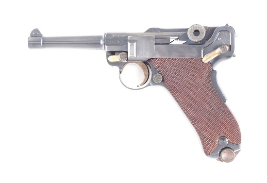 (C) OUTSTANDING DWM 1906 COMMERCIAL 9MM SEMI-AUTOMATIC PISTOL.