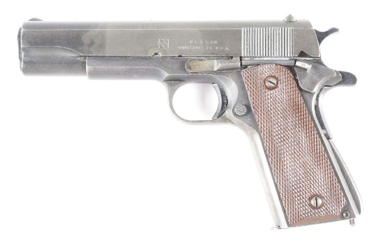 (C) UNION SWITCH AND SIGNAL M1911A1 .45 ACP SEMI AUTOMATIC PISTOL.