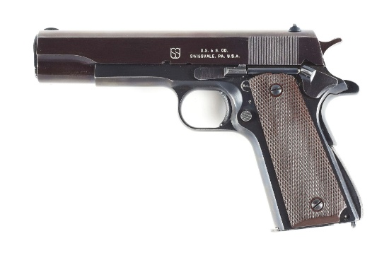 (C) SCARCE UNION SWITCH & SIGNAL 1911-A1 .45 ACP SEMI-AUTOMATIC PISTOL (1943).