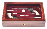 (M) CASED PAIR OF EXHIBITION ENGRAVED COLT SINGLE ACTION REVOLVERS BY JOHN ADAMS SR.