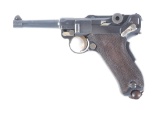 (C) PRIME COMMERCIAL DWM MODEL 1906 9MM LUGER PISTOL WITH HOLSTER.