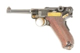 (C) DUTCH M-11 LUGER SEMI-AUTOMATIC PISTOL WITH HOLSTER AND MAG POUCH.