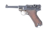 (C) PERSIAN CONTRACT P08 9MM SEMI-AUTOMATIC PISTOL WITH HOLSTER.