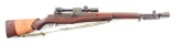 (C) SPRINGFIELD M1D SEMI AUTOMATIC MILITARY RIFLE.