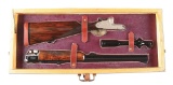 (M) UNUSUAL KRIEGHOFF ULM PRIMUS SIDELOCK EJECTOR OVER UNDER DOUBLE RIFLE HAVING STRAIGHT STOCK WITH