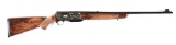 (M) BELGIAN BROWNING GRADE V BAR SEMI-AUTOMATIC RIFLE (7MM REM. MAG.) WITH FINE SCROLL AND INLAID GA