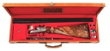(M) 20 BORE ABBIATICO AND SALVINELLI SIDE BY SIDE SHOTGUN WITH FINE GAME SCENE ENGRAVING BY F.  GALE