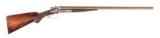(M) FINE PARKER 12 BORE B GRADE HAMMER SHOTGUN WITH RARE SHELL CARVED GRIP.