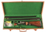 (C) CASED W. R. LEESON SIDE BY SIDE SHOTGUN (LEFT HAND).