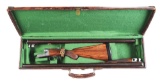 (C) W.H. WAKEFIELD SIDE BY SIDE 12 BORE SHOTGUN WITH CASE & EXTRA BARREL SET.