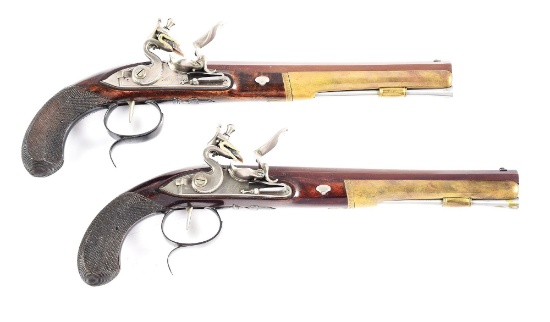 (A) U.S. HISTORICAL SOCIETY BURR-HAMILTON WOGDON FLINTLOCK DUELING PISTOLS.