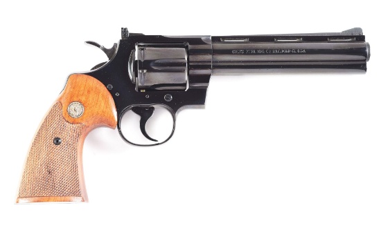 (C) COLT PYTHON DOUBLE ACTION REVOLVER WITH ORIGINAL BOX (1971).