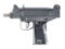 (M) UZI SEMI-AUTOMATIC PISTOL MADE IN ISRAEL BY IMI AND IMPORTED BY ACTION ARMS WITH CASE AND ACCESS