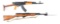 (M) LOT OF 2: NORINCO 56S AND RUSSIAN SKS SEMI AUTOMATIC RIFLES.