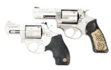 (M) LOT OF TWO: RUGER SP101 AND TAURUS ULTRA LITE REVOLVERS.
