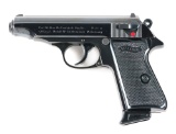 (M) WALTHER PP .380 ACP SEMI-AUTOMATIC PISTOL WITH CASE AND PERMIT.