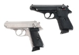 (C) LOT OF 2: MANURHIN PP AND WALTHER PPK/S SEMI AUTOMATIC PISTOLS.