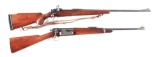 (C+A) SPORTERIZED WINCHESTER MODEL 1917 AND SPRINGFIELD MODEL 1892 KRAG BOLT ACTION RIFLES.