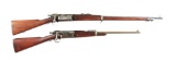 (C+A) LOT OF 2: SPRINGFIELD MODEL 1898 AND SPRINGFIELD MODEL 1896 CARBINE BOLT ACTION RIFLES.
