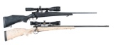 (M) LOT OF 2: WEATHERBY VANGUARD AND MARK V BOLT ACTION RIFLES WITH SCOPES.