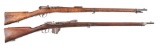 (C) LOT OF 2: JAPANESE MURATA AND DUTCH BEAUMONT BOLT ACTION RIFLES.