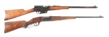 (C) LOT OF TWO: REMINGTON MODEL 8 SEMI AUTOMATIC RIFLE AND SAVAGE MODEL 1899 LEVER ACTION RIFLE
