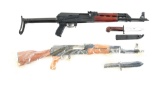(M) AK COLLECTORS LOT OF 2: CENTURY ARMS M70 ABM AND PRE-BAN NORINCO 84S SEMI AUTOMATIC RIFLES.