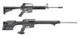 (M) LOT OF TWO: COLT AR15 A2 AND CMMG MOD4 SA SEMI AUTOMATIC RIFLES.
