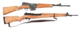 (C) LOT OF TWO SEMI AUTOMATIC RIFLES: FABRIQUE NATIONALE MODEL 49 AND MAS 1949-56