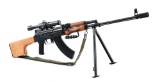 (M) ROMANIAN AES10 RPK STYLE SEMI AUTOMATIC RIFLE WITH SCOPE