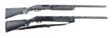(M) LOT OF 2: REMINGTON 870 AND BENELLI SUPER BLACK EAGLE SEMI AUTOMATIC SHOTGUNS.