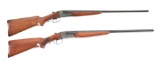 (C) LOT OF 2: STEVENS 311A AND SAVAGE .410 SIDE BY SIDE SHOTGUNS.