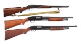 (A+C) LOT OF 3: (A) ROSSI/INTERARMS THE OVERLAND DOUBLE BARREL COACHGUN (B) WESTERN FIELD MODEL 550A