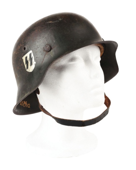 GERMAN WWII WAFFEN SS M42 SINGLE DECAL HELMET