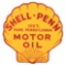 RARE SHELL PENN MOTOR OIL PORCELAIN OIL BOTTLE RACK SIGN.