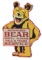 AUTHORIZED BEAR SERVICE DIE CUT PORCELAIN SIGN W/ ADDED NEON.