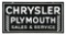 CHRYSLER PLYMOUTH SALES AND SERVICE PORCELAIN DEALERSHIP SIGN.