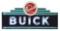 OUTSTANDING BUICK VALVE IN HEAD PORCELAIN NEON SIGN W/ BULLNOSE ATTACHMENTS.