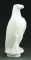 WHITE EAGLE GASOLINE FULL FEATHER BLUNT NOSE ONE PIECE CAST MILK GLASS GLOBE.