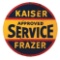 KAISER FRAZIER APPROVED SERVICE PORCELAIN SIGN.
