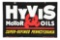HYVIS MOTOR OILS PORCELAIN SERVICE STATION CURB SIGN.