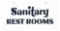 SANITARY REST ROOMS PORCELAIN SERVICE STATION SIGN.