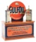 VERY RARE GULF GULFOIL HOUSEHOLD LUBRICANT STORE DISPLAY W/ ORIGINAL CANS & TOPPER.